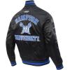 Pro Standard Mens College Classic Chenille Satin Jacket(Black/Royal Blue/Black)