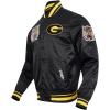 Pro Standard Mens College Classic Chenille Satin Jacket(Black/Yellow)