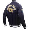 Pro Standard Mens College Classic Chenille Satin Jacket(Midnight Navy)