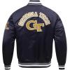 Pro Standard Mens College Classic Chenille Satin Jacket(Midnight Navy)