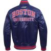 Pro Standard Mens College Classic Chenille Satin Jacket(Midnight Navy/Red/Midnight Navy)