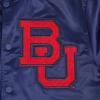 Pro Standard Mens College Classic Chenille Satin Jacket(Midnight Navy/Red/Midnight Navy)