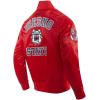 Pro Standard Mens College Classic Chenille Satin Jacket(Red)