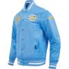 Pro Standard Mens College Classic Chenille Satin Jacket(University Blue)