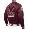 Pro Standard Mens College Classic Chenille Satin Jacket(Wine)