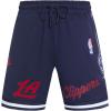 Pro Standard Mens NBA Classic Chenille Cotton Double Knit Athletic Short(Midnight Navy)