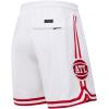 Pro Standard Mens NBA Classic Chenille Cotton Double Knit Athletic Short(White)