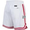 Pro Standard Mens NBA Classic Chenille Cotton Double Knit Athletic Short(White/Red)