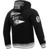 Pro Standard Mens NBA Reverse French Terry Pull Over Hoodie(Black/Gray)