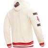 Pro Standard Mens NBA Reverse French Terry Pull Over Hoodie(Eggshell/ Red)