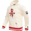 Pro Standard Mens NBA Reverse French Terry Pull Over Hoodie(Eggshell/ Red)