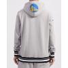 Pro Standard Mens NBA Reverse French Terry Pull Over Hoodie(Heather Gray/Black)