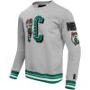 Pro Standard Mens NBA Reverse French Terry Pull Over Hoodie(Heather Grey/Green)