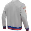 Pro Standard Mens NBA Reverse French Terry Pull Over Hoodie(Heather Grey/Royal/Orange)