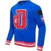 Pro Standard Mens NBA Reverse French Terry Pull Over Hoodie(Royal Blue/Red)