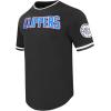 Pro Standard NBA Mens Mens NBA Classic Chenille Cotton Double Knit Short Sleeve Tee(Black)