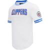 Pro Standard NBA Mens Mens NBA Classic Chenille Cotton Double Knit Short Sleeve Tee(White)