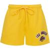 Pro Standard NBA Womens Womens NBA Classic Chenille Fleece Fleece Short(Yellow)