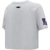 Pro Standard NCAA Womens Womens College Classic Chenille Cotton Short Sleeve Boxy Tee(Heather Grey)
