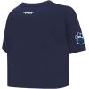 Pro Standard NCAA Womens Womens College Classic Chenille Cotton Short Sleeve Boxy Tee(Midnight Navy)