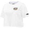 Pro Standard NCAA Womens Womens College Classic Chenille Cotton Short Sleeve Boxy Tee(White)