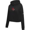 Pro Standard NCAA womens Womens College Classic Chenille Brushed Back French Terry Cropped Pullover Hoodie(Black)