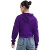 Pro Standard NCAA womens Womens College Classic Chenille Brushed Back French Terry Cropped Pullover Hoodie(Purple)