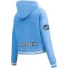 Pro Standard NCAA womens Womens College Classic Chenille Brushed Back French Terry Cropped Pullover Hoodie(University Blue)