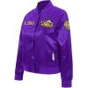 Pro Standard NCAA womens Womens College Classic Chenille Satin Jacket(Purple)
