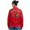 Pro Standard NCAA womens Womens College Classic Chenille Satin Jacket(Red)