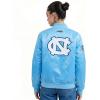Pro Standard NCAA womens Womens College Classic Chenille Satin Jacket(University Blue)