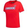 Pro Standard NHL Womens Pro Standard Womens NHL Classic Chenille Cotton Short Sleeve Slim Fit Tee(Red)