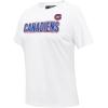 Pro Standard NHL Womens Pro Standard Womens NHL Classic Chenille Cotton Short Sleeve Slim Fit Tee(White)
