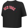 Pro Standard NHL Womens Pro Standard Womens NHL Classic Chenille Short Sleeve Boxy Tee(Black)