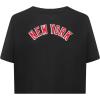 Pro Standard NHL Womens Pro Standard Womens NHL Classic Chenille Short Sleeve Boxy Tee(Black)