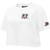 Pro Standard NHL Womens Pro Standard Womens NHL Classic Chenille Short Sleeve Boxy Tee(White)