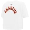 Pro Standard NHL Womens Pro Standard Womens NHL Classic Chenille Short Sleeve Boxy Tee(White)