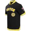 Pro Standard NHL mens Mens Nhl Classic Chenille Cotton Double Knit Button Down(Black/Yellow)