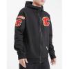 Pro Standard NHL mens Mens Nhl Classic Chenille Cotton Double Knit Full Zip Hoodie(Black)