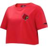 Pro Standard Women’s College Classic Chenille Short Sleeve Boxy Tee(Red)