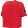 Pro Standard Women’s College Classic Chenille Short Sleeve Boxy Tee(Red)