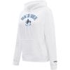 Pro Standard Womens NHL Classic Chenille Brushed Back French Terry Pull Over Hoodie(White)