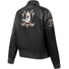 Pro Standard Womens NHL Classic Chenille Satin Satin Jacket(Black)