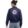 Pro Standard Womens NHL Classic Chenille Satin Satin Jacket(Midnight Navy)