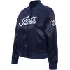 Pro Standard Womens NHL Classic Chenille Satin Satin Jacket(Midnight Navy)