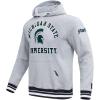 Pro Standard mens Mens College Classic Chenille Brushed Back French Terry Pull Over Hoodie(Heather Gray/Black)