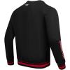 Pro Standard mens Pro Standard Mens Classic Chenille Brushed Back French Terry Crewneck Sweatshirt(Black/Red/Black)