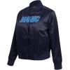 Pro Standard womens Pro Standard Womens Nba Classic Chenille Satin Jacket(Midnight Navy)