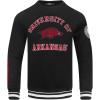 Pro Standard Mens College Classic Chenille Brushed Back French Terry Crewneck Sweatshirt(Black)