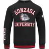 Pro Standard Mens College Classic Chenille Brushed Back French Terry Crewneck Sweatshirt(Black/Red/Black)